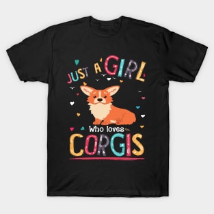 Just A Girl Who Loves Corgi (72) T-Shirt